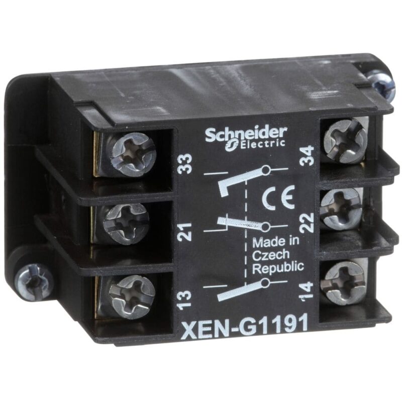 Schneider Automation Contactblok met terugvering - 1NC+2NO - frontmontage XENG1191