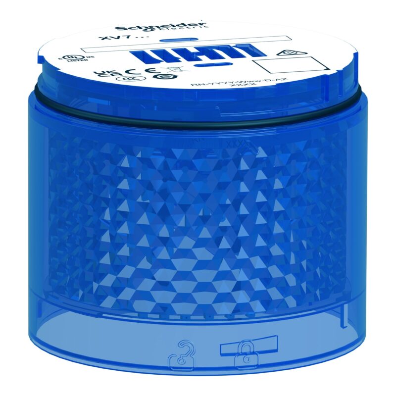 Schneider Automation Harmony XVB7 - Modulair  - lichtmodule - blauw -Ø 70mm - vast licht -  lens XVB7C26