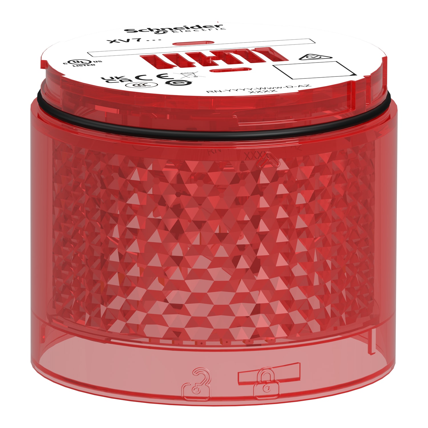 Schneider Automation Harmony XVB7 - Modulair  - lichtmodule - rood -Ø 70mm - knipperlicht -  lens XVB7C54