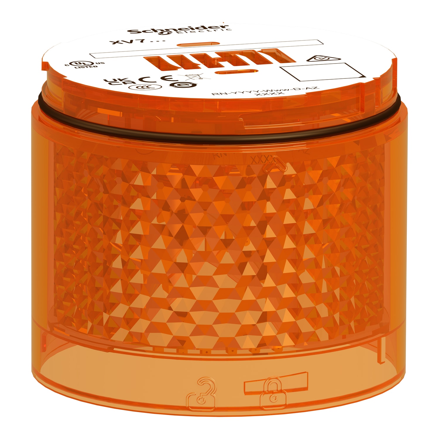 Schneider Automation Harmony XVB7 - Modulair  - lichtmodule - oranje -Ø 70mm - knipperlicht -  lens XVB7C55