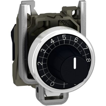 Schneider Automation Kop voor potentiometer geribbeld - Ø22 - as 6mm - zwart - zonder markering ZB4BD912