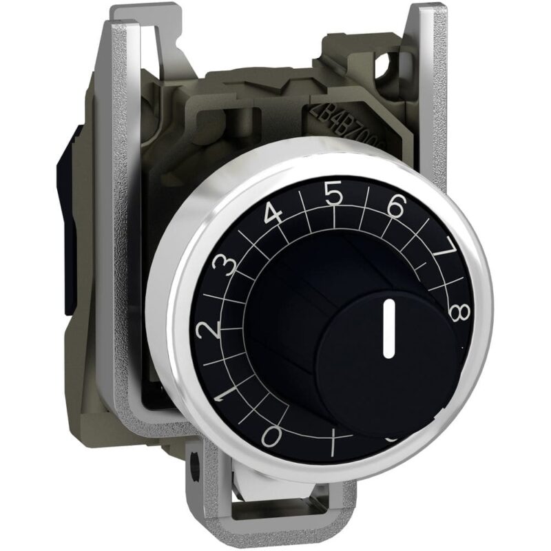 Schneider Automation Kop voor potentiometer geribbeld - Ø22 - as 6mm - zwart - zonder markering ZB4BD912