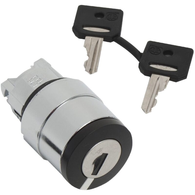 Schneider Automation Kop voor keuzeschakelaar met slot - 2 standen - Ø22 - zwart - zonder markering ZB4BG210