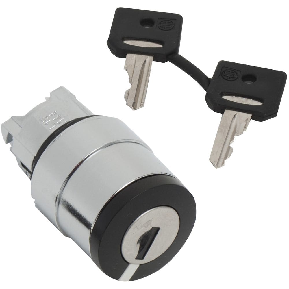 Schneider Automation Kop voor keuzeschakelaar met slot - 2 standen - Ø22 - zwart - zonder markering ZB4BG210