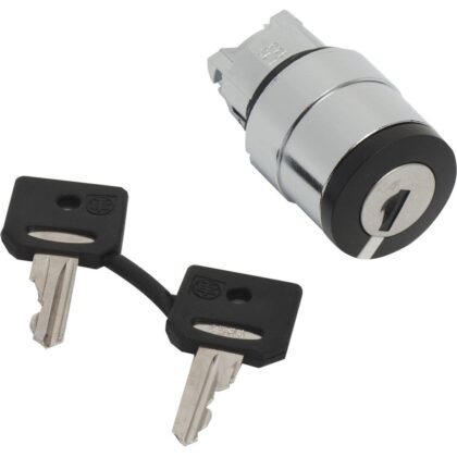 Schneider Automation Kop voor keuzeschakelaar met slot - 2 standen - Ø22 - zwart - zonder markering ZB4BG410