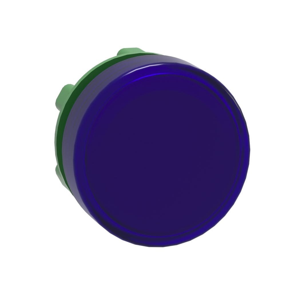 Schneider Automation kop voor lampje - Ø22 - rond - glad kapje blauw ZB5AV063