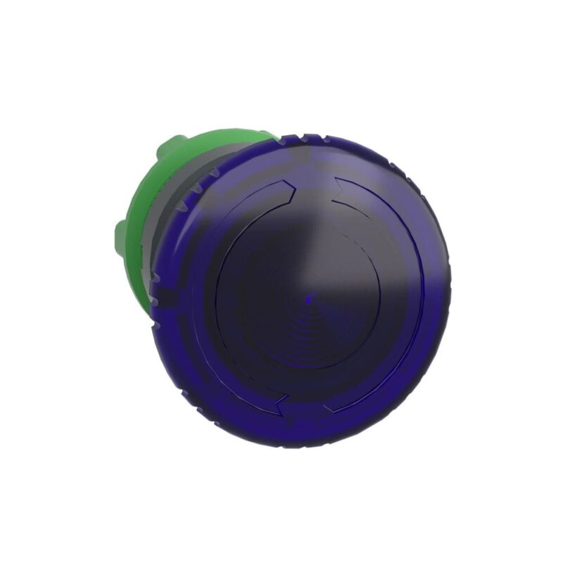 Schneider Automation kop drukknop Ø 40 - draaiontgrendeling - Ø 22 - blauw ZB5AW763