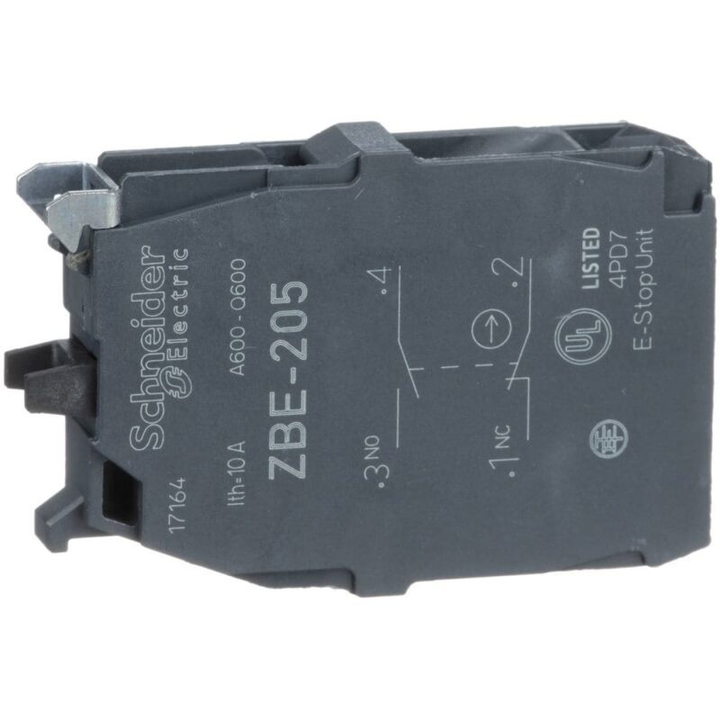 Schneider Automation Contactelement voor drukknop - ZBE Ø22 - 1NC + 1NO ZBE205