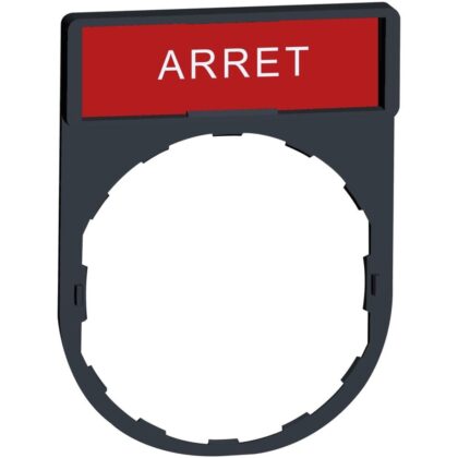Schneider Automation Etikethouder 30x40mm standaard - Ø22 - met etiket ARRET ZBY2104