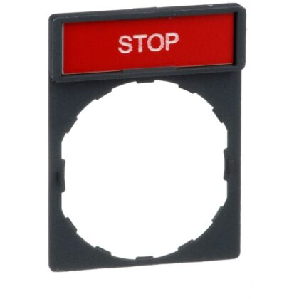 Schneider Automation etikethouder 30 x 40 mm standaard - Ø 22 - met etiket STOP ZBY2304