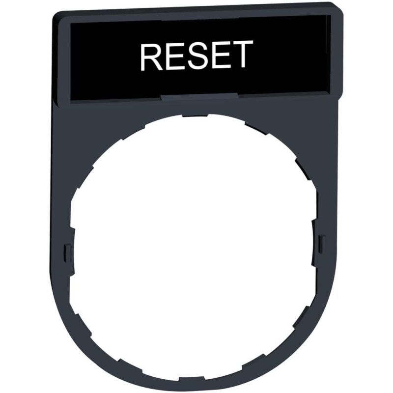 Schneider Automation Etikethouder 30x40mm standaard - Ø22 - met etiket RESET ZBY2322
