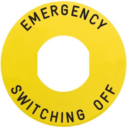 Schneider Automation Marked legend for emergency switching off Ø60 ZBY9360
