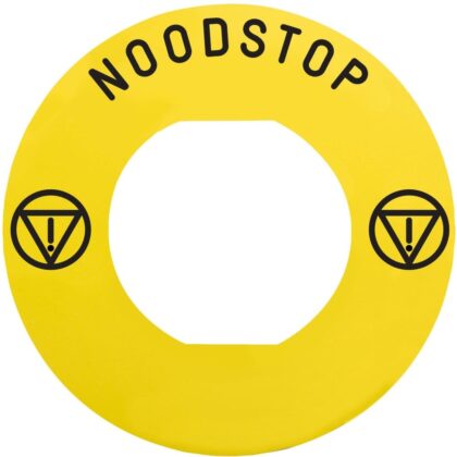 Schneider Automation Etiket - NOODSTOP (logo ISO13850) - Ø60mm - geel ZBY9530M