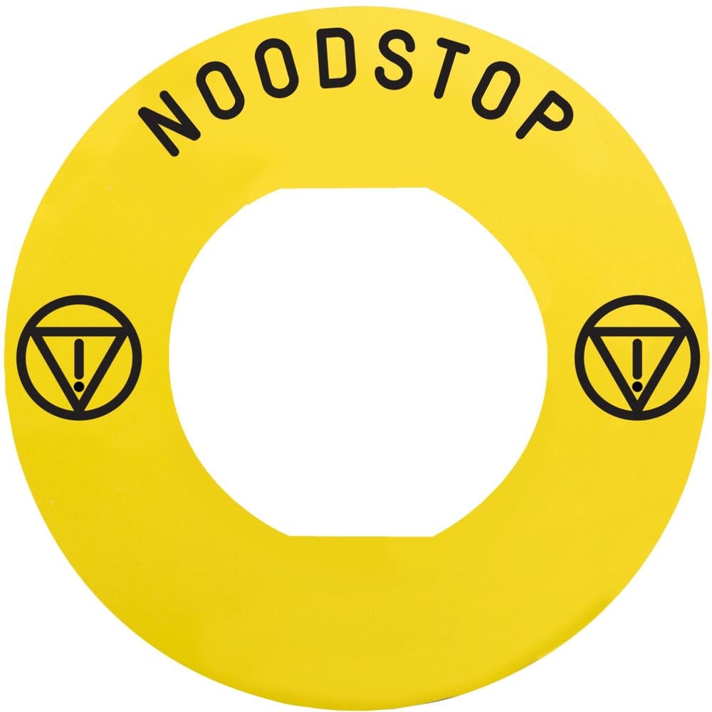 Schneider Automation Etiket - NOODSTOP (logo ISO13850) - Ø60mm - geel ZBY9530M