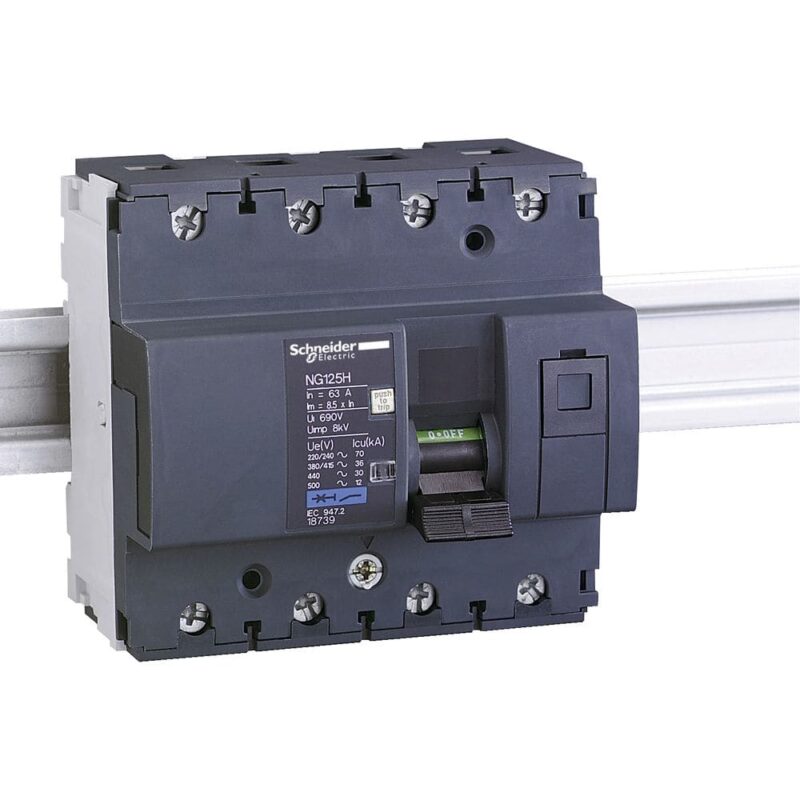 Schneider Distribution modulaire automaat Multi 9 - NG125H - 4 polen - 63 A - curve C 18739