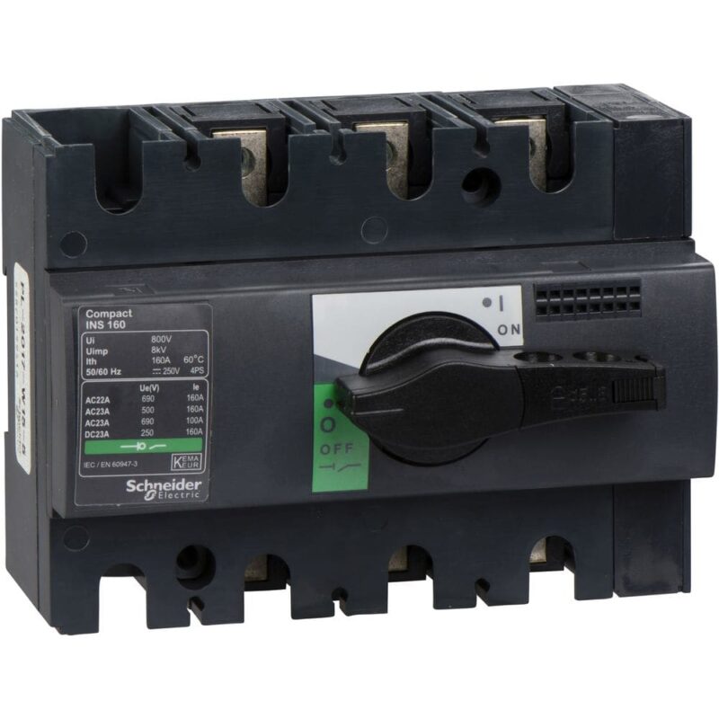 Schneider Distribution Schakelaar INS 160 3P zwarte hendel 28912
