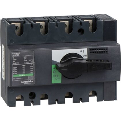 Schneider Distribution Schakelaar INS 160 4P zwarte hendel 28913