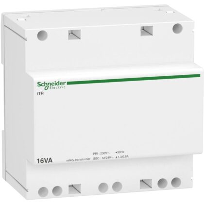Schneider Distribution modulaire veiligheidstransfomator iTR-230 V 50..60 Hz-output 12..24 V-16 VA A9A15218