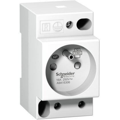 Schneider Distribution DIN stopcontact iPC - 2P+E - 16A - 250VAC - NFC 15100 - Franse norm A9A15306
