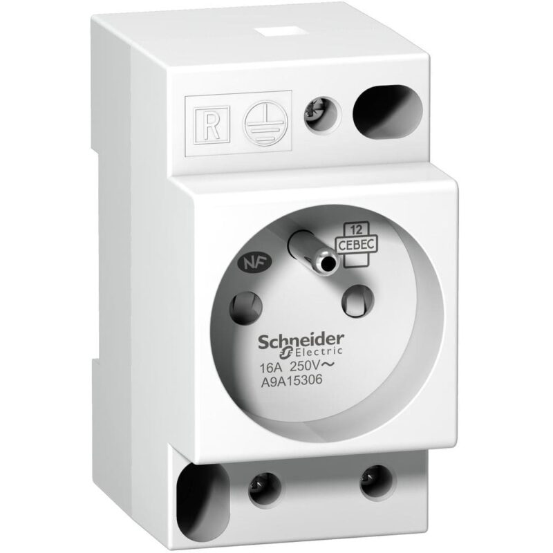 Schneider Distribution DIN stopcontact iPC - 2P+E - 16A - 250VAC - NFC 15100 - Franse norm A9A15306