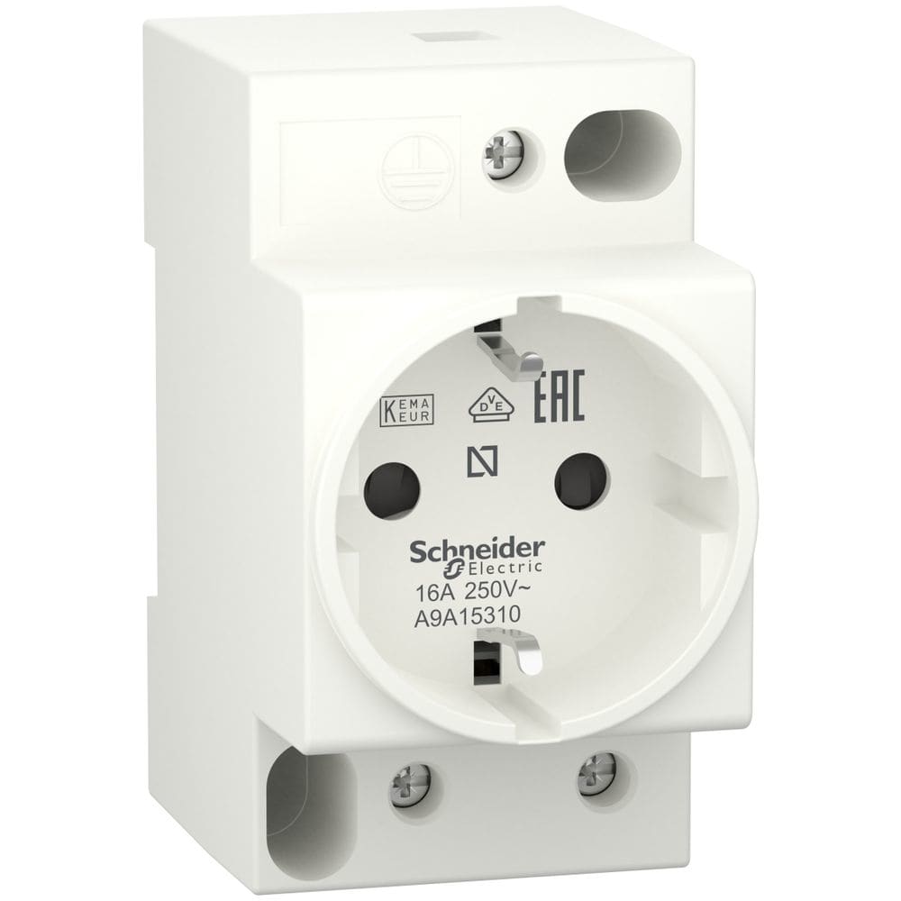 Schneider Distribution DIN stopcontact iPC - 2P+E - 16A - 250VAC - KEMA VDE 0620 - Duitse norm A9A15310