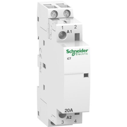 Schneider Distribution Vermogenscontactor 20A - 2P - 230V - AUTO - 2NO A9C22722