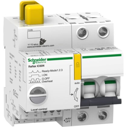Schneider Distribution automaat met geïntegreerde bediening Reflex iC60N 2P 16A curve C Ti24 A9C62216