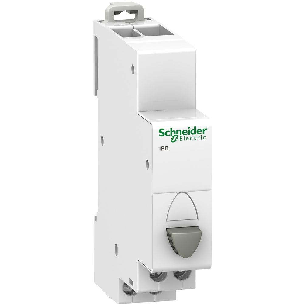 Schneider Distribution Drukknoppen iPB 1NO  enkelvoudig grijs A9E18032