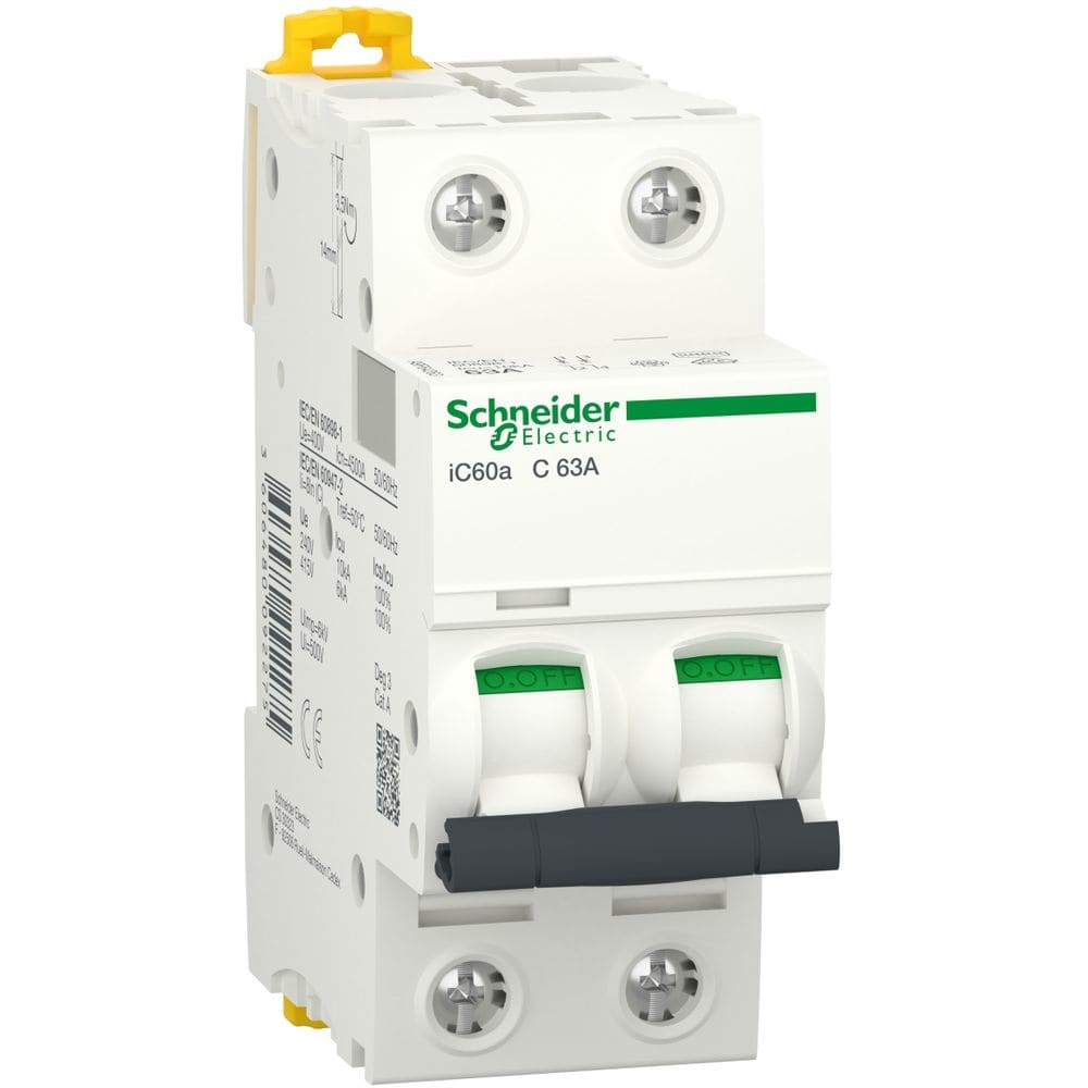 Schneider Distribution iC60a miniatuur stroomonderbreker - 2P - 63 A - C curve A9F64263