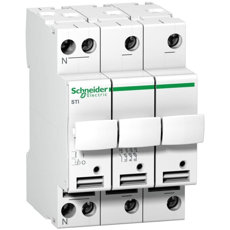 Schneider Distribution Acti 9 - smeltv.-scheid. STI - 3 p. + N - 25 A - voor smeltveiligh. 10