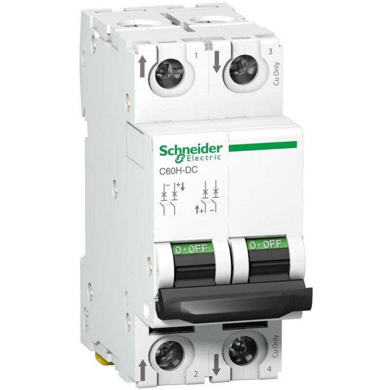 Schneider Distribution miniatuurcircuitonderbreker - C60H - 2 POLEN - 4 A - C-curve A9N61524