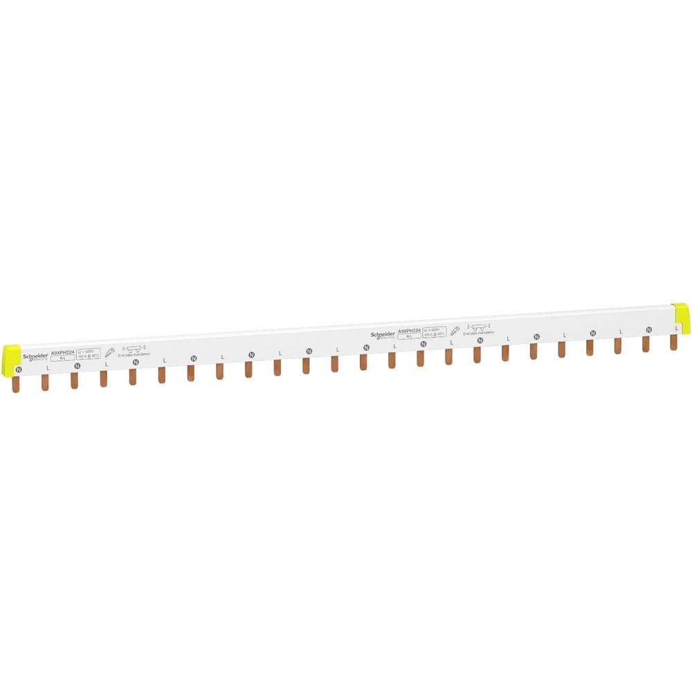 Schneider Distribution combinatierail - gemakkelijk te snijden - Acti 9 2 polen 24 modules 100A A9XPH224
