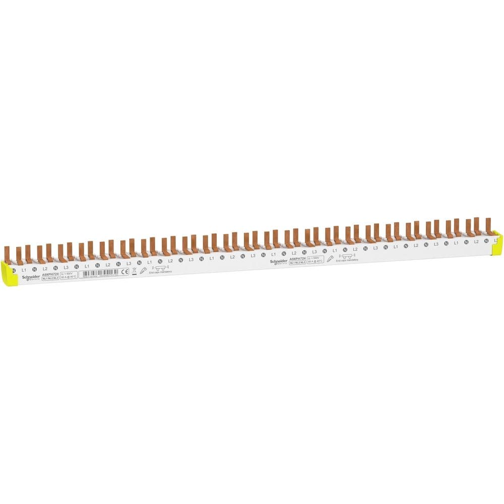 Schneider Distribution A9 Verdeelrail onderaan - 3PN - 24mod A9XPH724