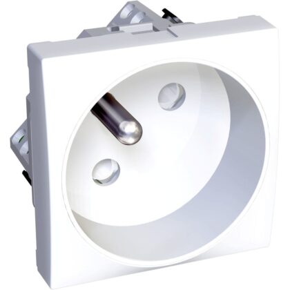 Schneider Distribution Altira - 1 SO - ROTOCLIP - 2P+E met kleppen - penaarding - polarwit ALB44212