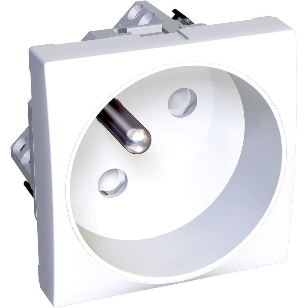 Schneider Distribution Altira - 1 SO - ROTOCLIP - 2P+E met kleppen - penaarding - polarwit ALB44212