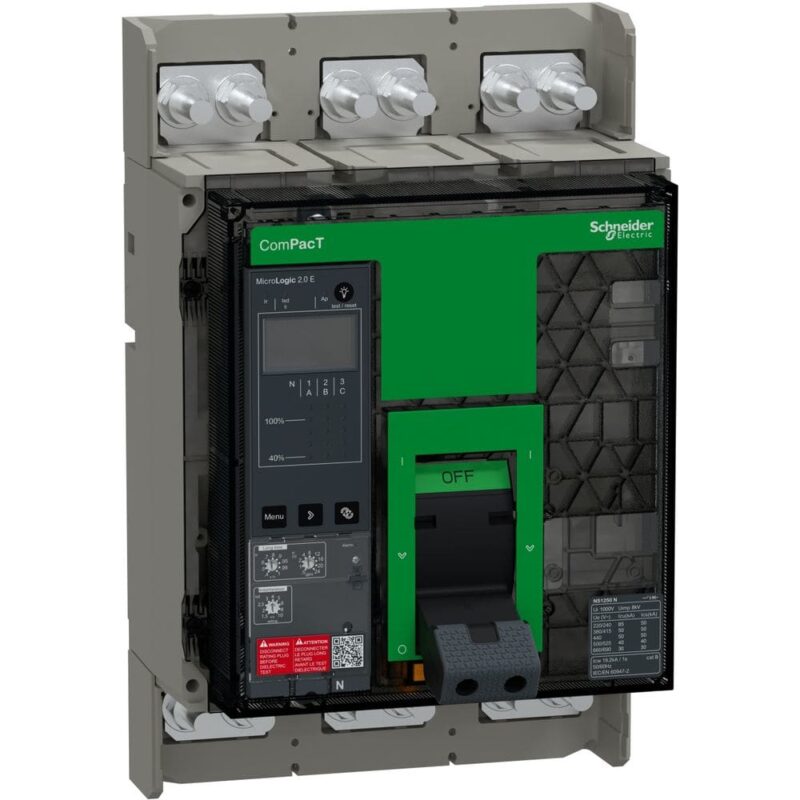 Schneider Distribution ComPacT NS1250N - 4P - 1250A - MicroLogic 2.0A - Icu 50kA - vast - manuele bed. C125N42AFM