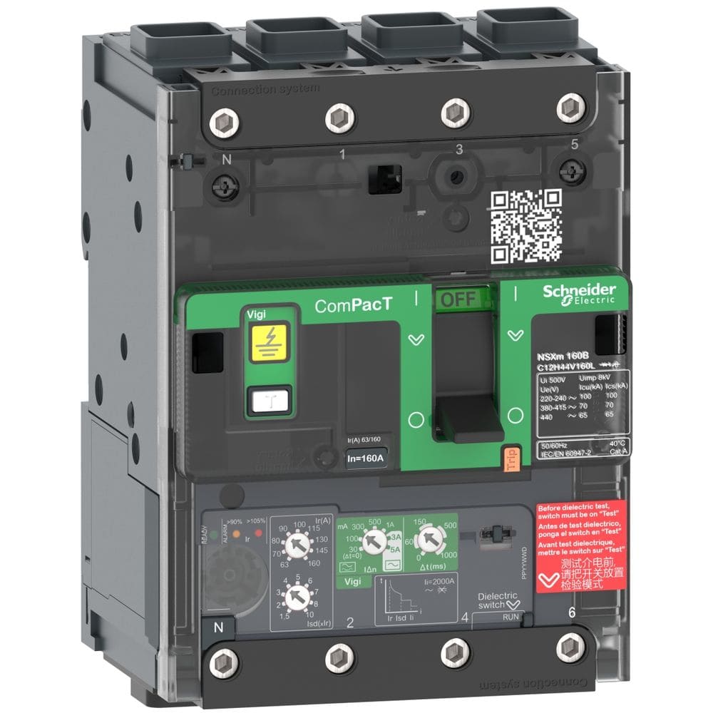 Schneider Distribution circuit breaker ComPacT NSXm E (16 kA at 415 VAC)