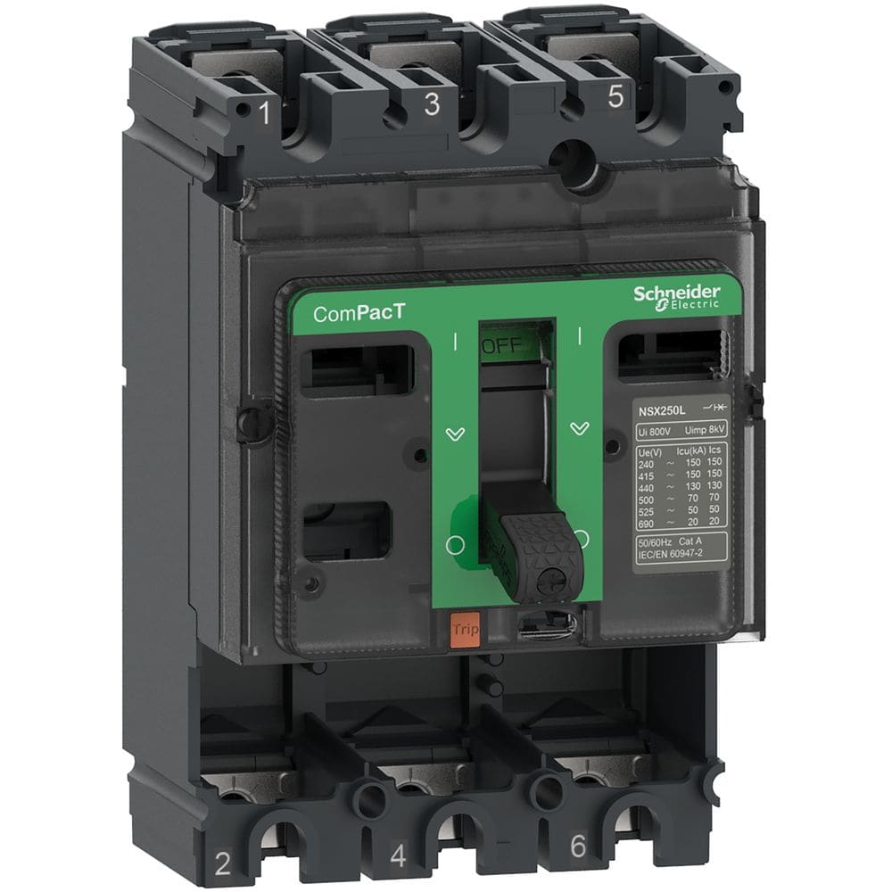 Schneider Distribution Basic Frame ComPacT NSX250N 3P Icu=50kA 380/415Vac C25N3