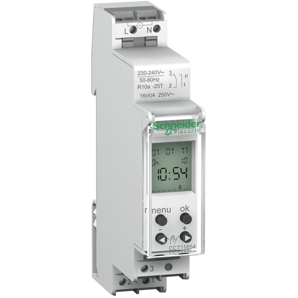 Schneider Distribution Acti 9 - IHP - 1C digitale tijdschakelaar - 24 uren + 7 dagen CCT15854