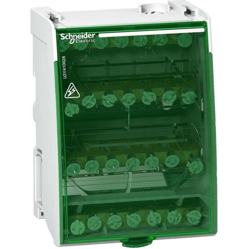 Schneider Distribution Linergy DS - schroefverdeelblok 4P - 100A - 28 openingen LGY410028