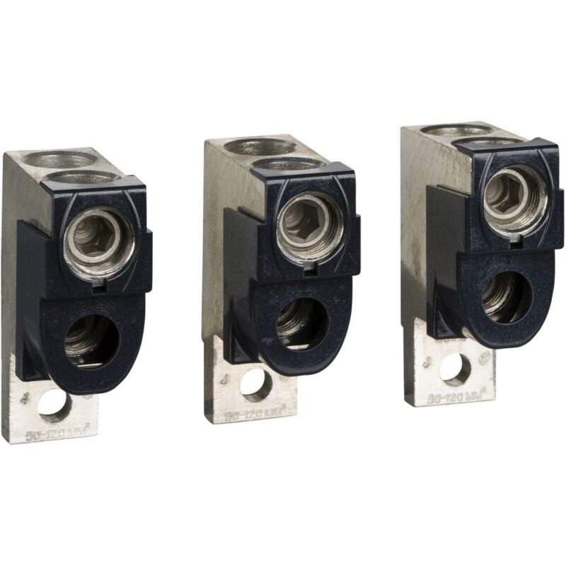 Schneider Distribution 3 Klemmen (Al) voor 2 kabels 50-120mmý + fasescheiders voor Compact NSX100-250F/ LV429218