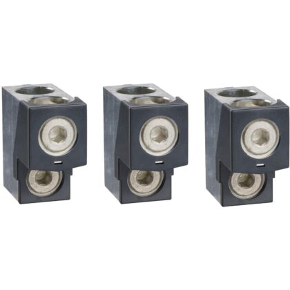 Schneider Distribution 3 Klemmen (Al) voor 2 kabels 35-300mmý + fasescheiders voor Compact NSX400-630N/ LV432481