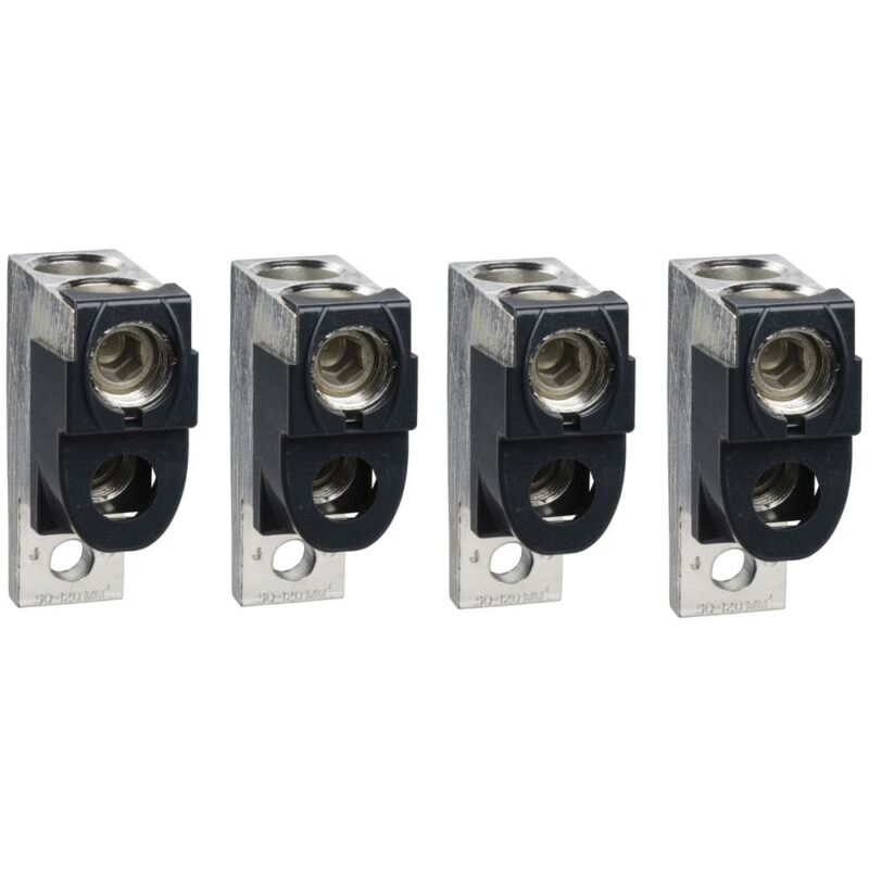 Schneider Distribution 4 Klemmen (Al) voor 2 kabels 35-300mmý + fasescheiders voor Compact NSX400-630N LV432482