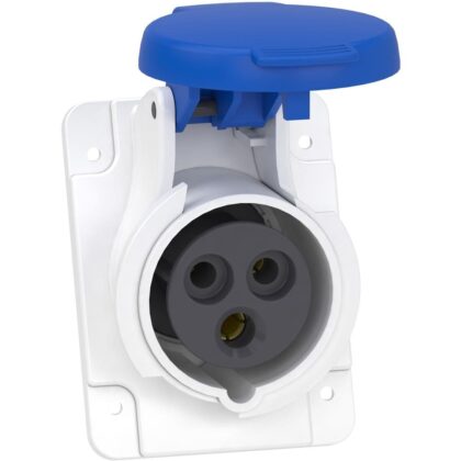 Schneider Distribution PratiKa stopcontact - fast - schuin - 16A - 2P + E - 200...250 V AC - paneel PKY16F423