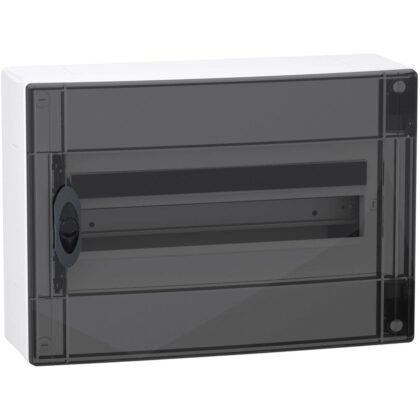 Schneider Residential PrismaSeT XS - opbouw - 1 rijen - 18M - transparante deur - wit LVSXM118
