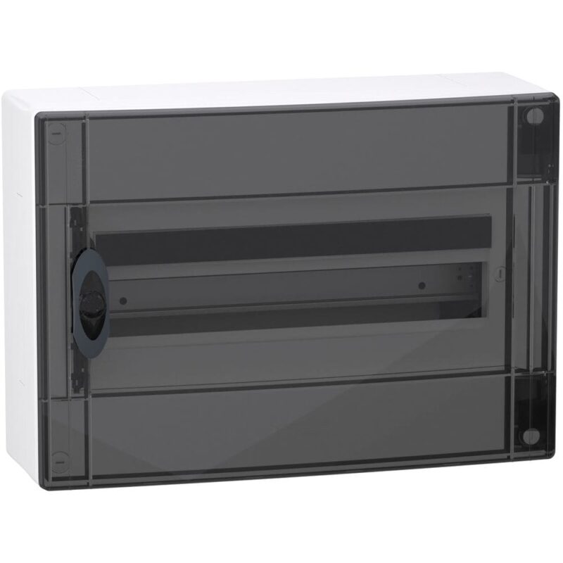 Schneider Residential PrismaSeT XS - opbouw - 1 rijen - 18M - transparante deur - wit LVSXM118