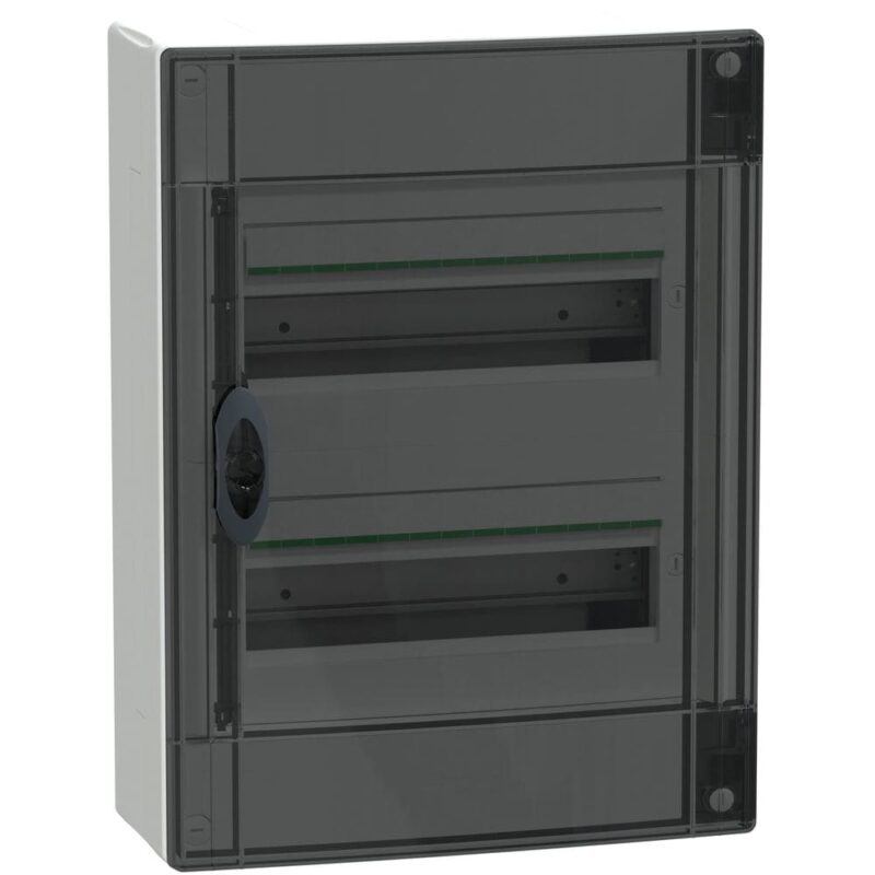 Schneider Residential PrismaSeT XS - opbouw - 2 x 13M - transparante deur - wit LVSXM213