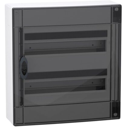 Schneider Residential PrismaSeT XS - opbouw - 2 rijen - 18M - transparante deur - wit LVSXM218