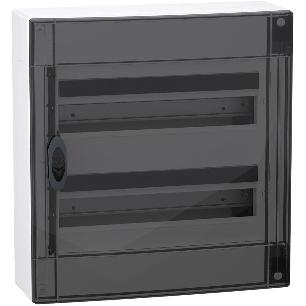 Schneider Residential PrismaSeT XS - opbouw - 2 rijen - 18M - transparante deur - wit LVSXM218