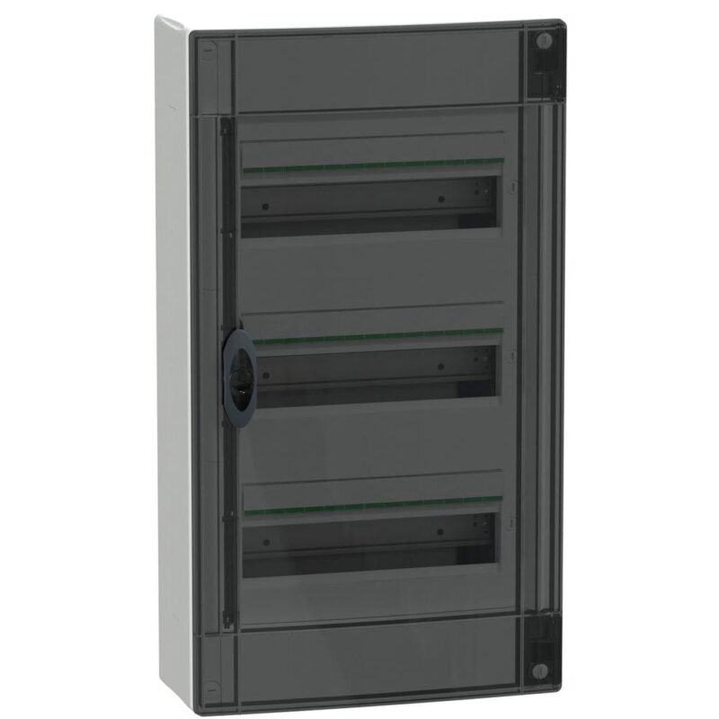 Schneider Residential PrismaSeT XS - opbouw - 3 x 13M - transparante deur - wit LVSXM313